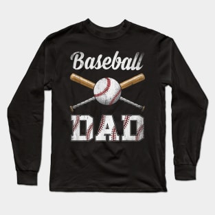 Baseball Dad - Fathers Day, Baseball Lovers Long Sleeve T-Shirt